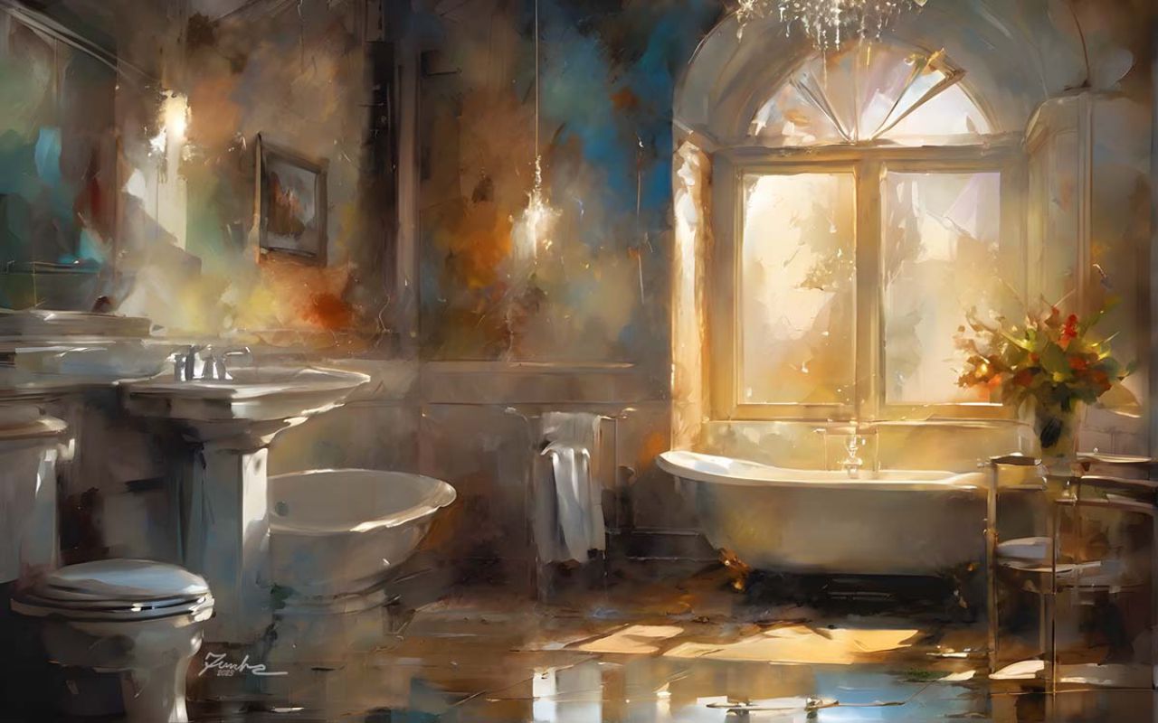 19th-century middle-class bathroom