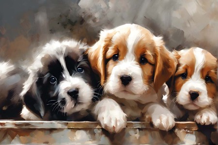 Cute Puppy Painting