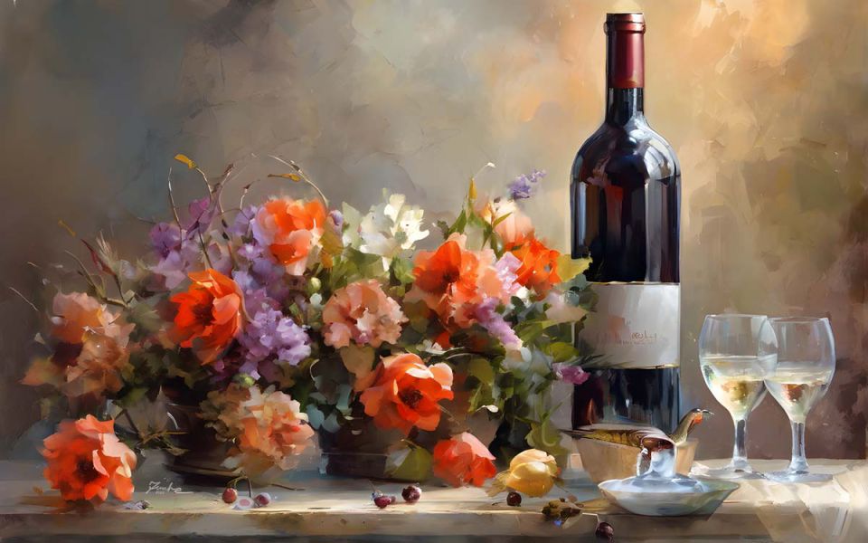 Horizontal Gourmet Table Canvas