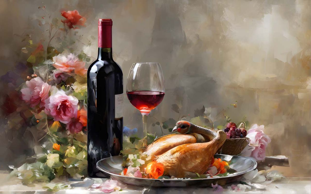 Horizontal Gourmet Table Canvas