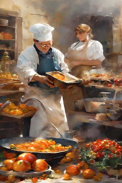 Kitchen Scene Painting