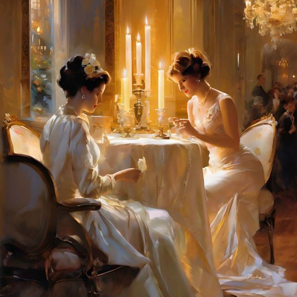 19th Century Bourgeois Interior Painting