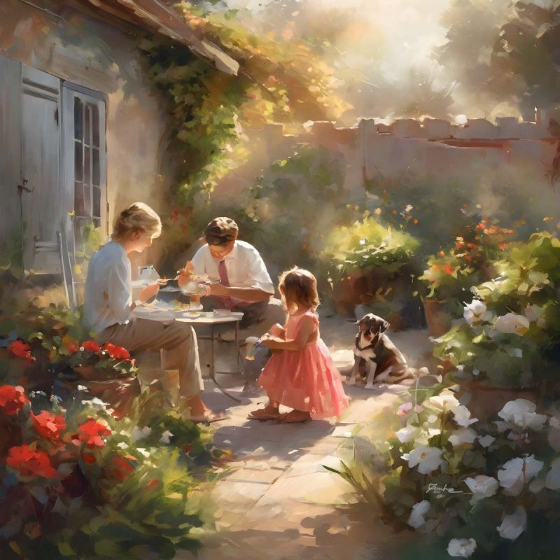 19th Century Family Life Painting