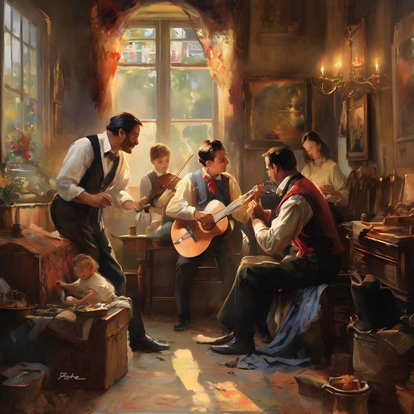 19th Century Family Life Painting