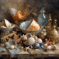 Decorative Shell Collection Art