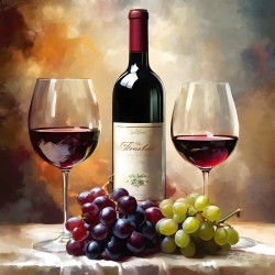 Wine Still Life Painting