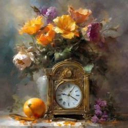 Vintage Mantel Clock Art