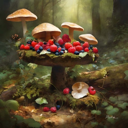 Forest Fungi Art Print