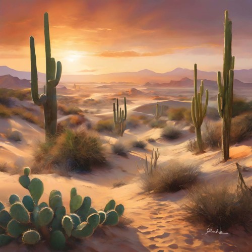 Desert landscape art
