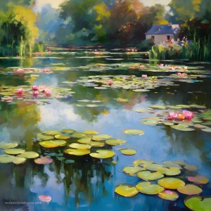Monet's Water Lilies Collection: Hand-Painted Oil Reproduction