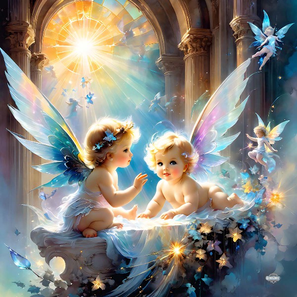 Divine cherubim artwork