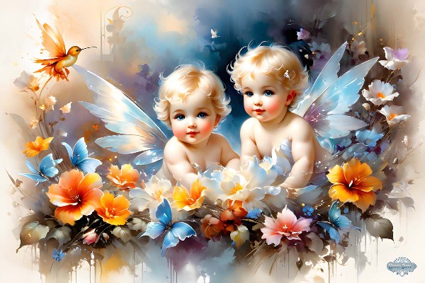 Divine cherubim artwork