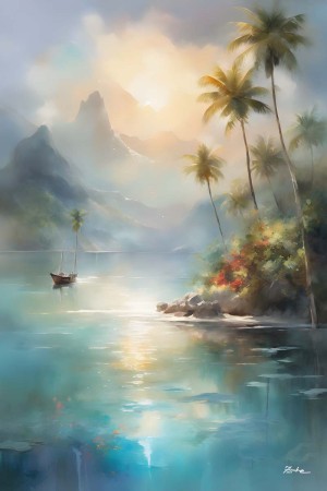 Tropical Island Painting
