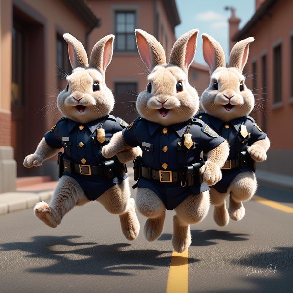 Anthropomorphic Rabbit Society Art