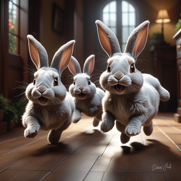Anthropomorphic Rabbit Society Art