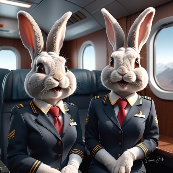 Anthropomorphic Rabbit Society Art