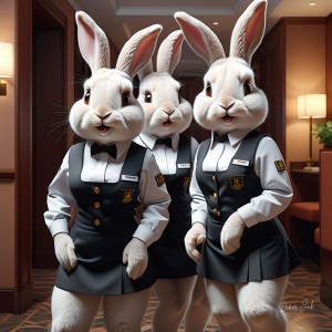 Anthropomorphic Rabbit Society Art