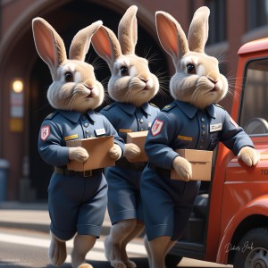 Anthropomorphic Rabbit Society Art