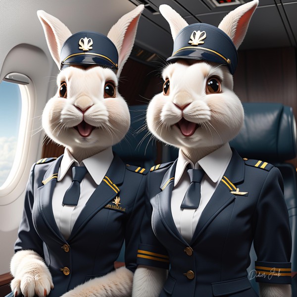 Anthropomorphic Rabbit Society Art