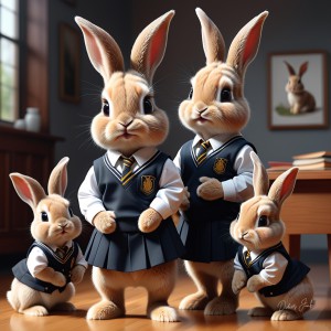 Anthropomorphic Rabbit Society Art