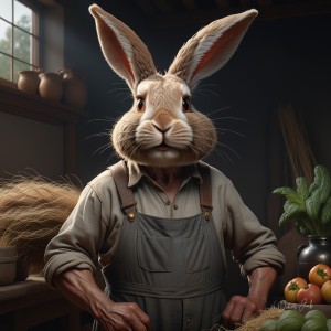 Anthropomorphic Rabbit Society Art