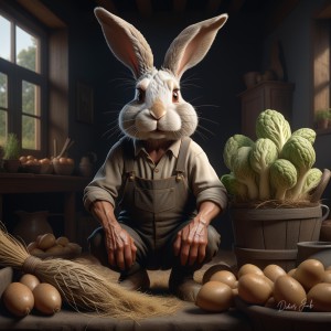 Anthropomorphic Rabbit Society Art