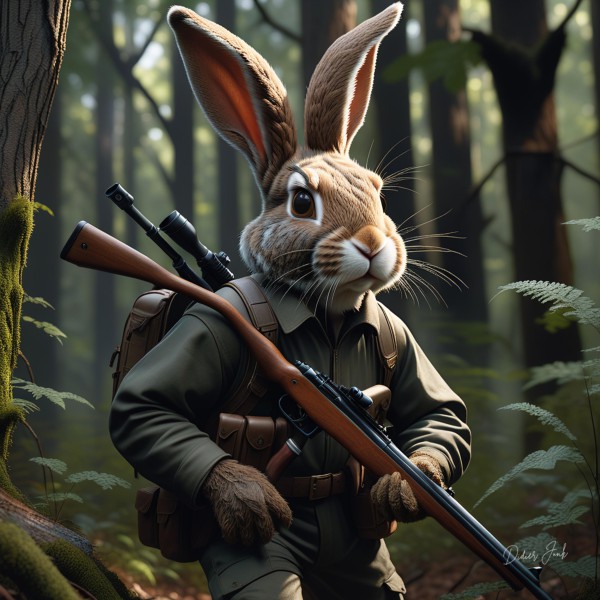 Anthropomorphic Rabbit Society Art