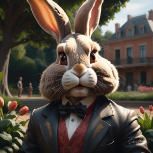 Anthropomorphic Rabbit Society Art