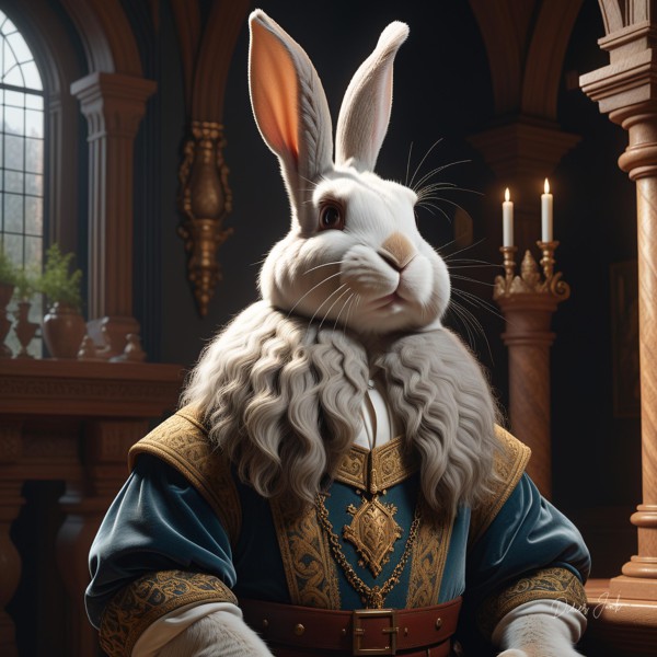 Anthropomorphic Rabbit Society Art